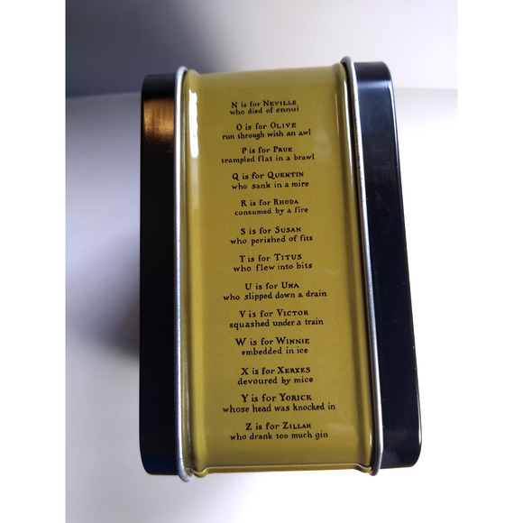 Edward Gorey The Gashlycrumb Tinies Green Metal Lunchbox Tin 2003 Gothic Spooky - Picture 7 of 11